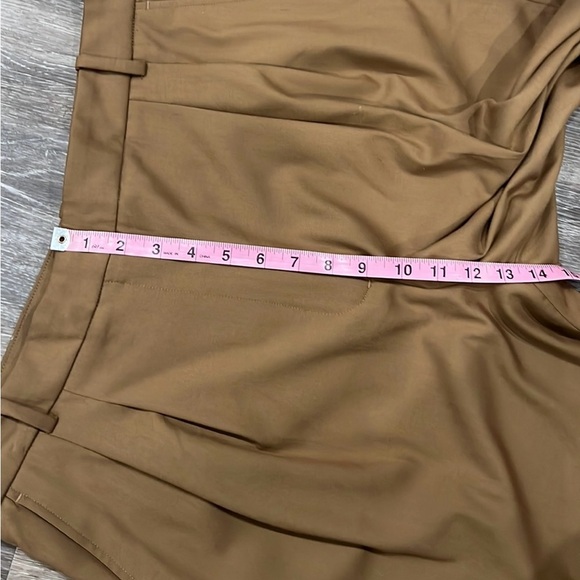 Zara women’s pleated brown wide leg trouser pants size XL NWT - Picture 8 of 12